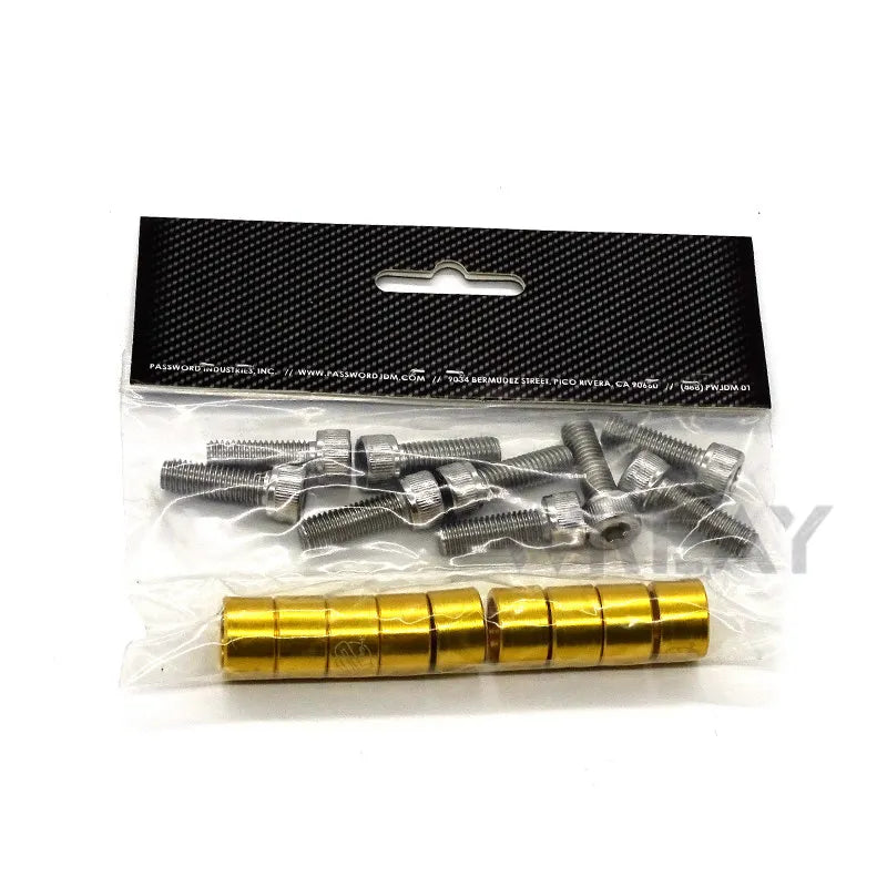 Password JDM M8 Aluminum Screws for JDM Cars - 9pcs