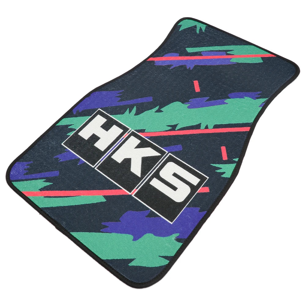 Universal Car Floor Mats - 4pcs Plush Fabric Confetti Design - Anti-Slip & Easy Install